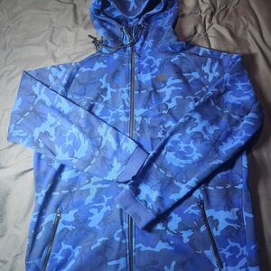Nike Tech Fleece Blue Camo Hoodie XXL EUC